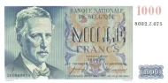 Belgian 1000 Franc Banknote (type Centenaire) Front Issued 1950 accepted for exchange