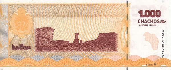 1.000 Chachos ARG Banknote (Standard Issue) 2024 (reverse)