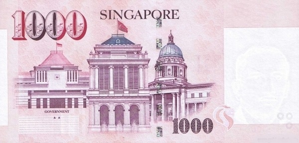 1.000 Dollars SGP Banknote (2004-Present Issue) 2010-2018 (reverse)