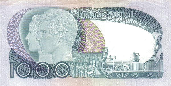 1.000 Escudos POR Banknote (Mid-20th Century Escudo Notes) 1980-1982 (reverse)