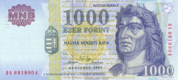 1.000 Forint HUN Banknote (Post-WWII Inflation / Stabilization) 2002-2004
