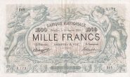 1.000 Francs BEF Banknote (Pre-World War I Issue) 1884-1908