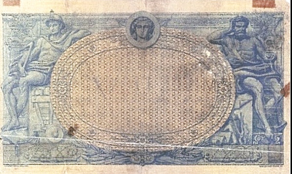 1.000 Francs BEF Banknote (Pre-World War I Issue) 1908 (reverse)