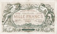 1.000 Francs BEF Banknote (Pre-World War I Issue) 1909-1921