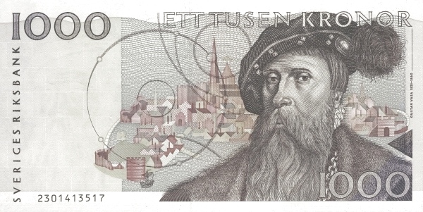 1.000 Kronor SWE Banknote (Sveriges Riksbank Issue) 1989-1992