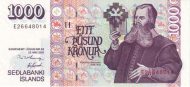 1.000 Krónur ISL Banknote (Modern Krona Issue) 2001