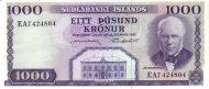 1.000 Krónur ISL Banknote (Sedlabanki Islands Modern Issue) 1961