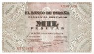 1.000 Pesetas ESP Banknote (Banco de España (Burgos Issue)) 1938
