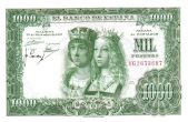 1.000 Pesetas ESP Banknote (Banco de España (Madrid Issue)) 1957