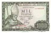 1.000 Pesetas ESP Banknote (Banco de España (Madrid Issue)) 1965
