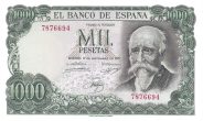1.000 Pesetas ESP Banknote (Banco de España (Madrid Issue)) 1971