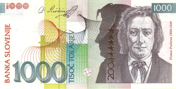 1.000 Tolarjev SVN Banknote (Commemorative Issue) 2003