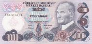1.000 Türk Lirası TUR Banknote (Late Old Lira) 1970