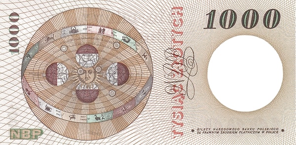 1.000 Złotych POL Banknote (Early Communist Era Notes) 1965 (reverse)