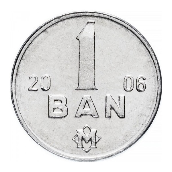 1 ban coin Moldova (reverse)