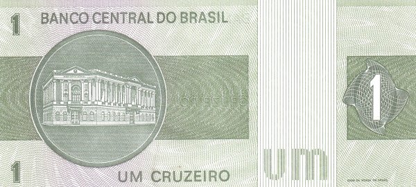 1 Brazilian Cruzeiro Banknote (Liberty) [P-191] (reverse)