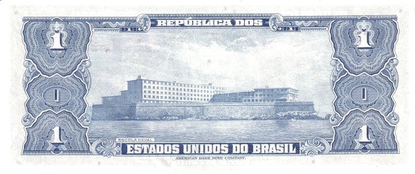 1 Brazilian Cruzeiro Banknote (Marques De Tamandare) (reverse)