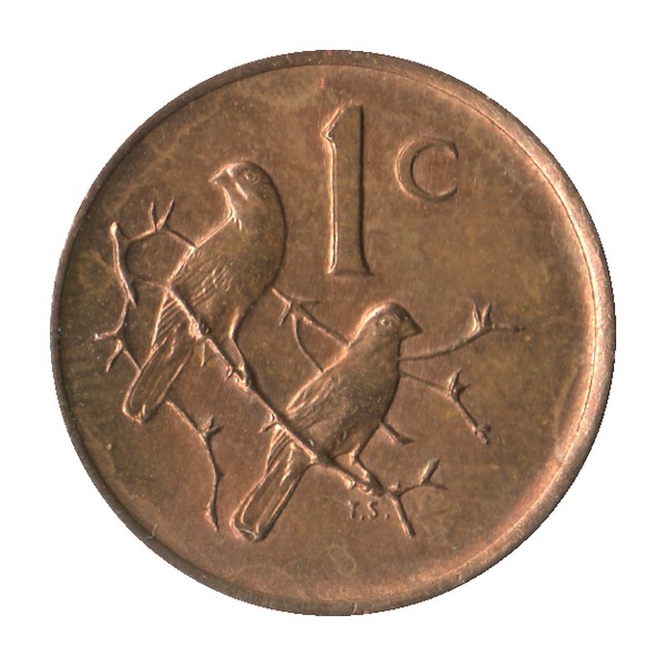 1 Cent coin (Cape Sparrows, 1970-1989) (reverse)