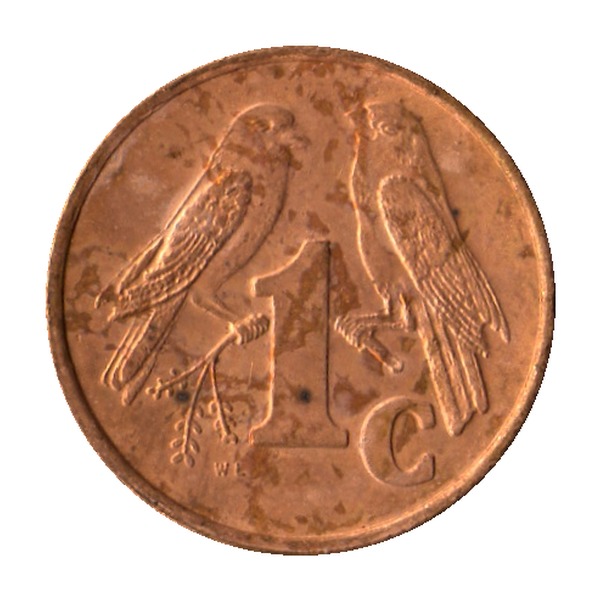 1 Cent coin (Cape Sparrows, 1997-2000) (reverse)