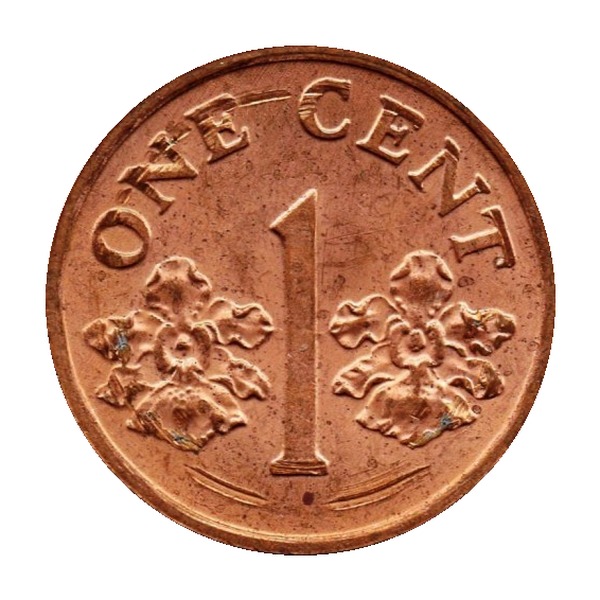 1 Cent coin Singapore (Second series) (reverse)