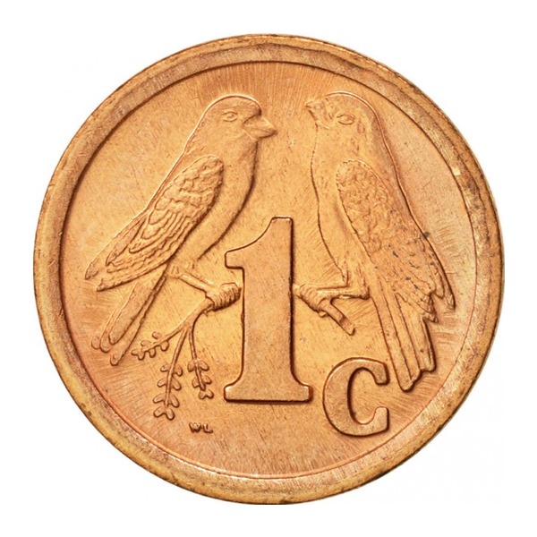 1 cent coin South Africa (first decimal type) (reverse)