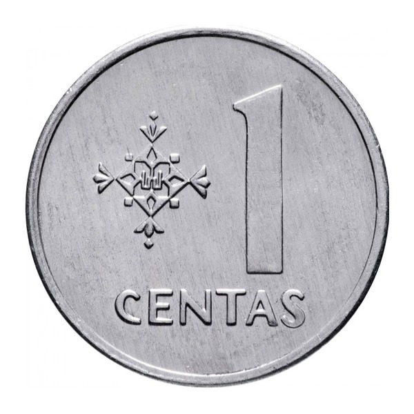 1 Centas coin Lithuania (reverse)