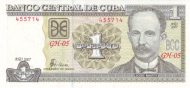 1 Cuban Pesos Banknote (Jose Marti)