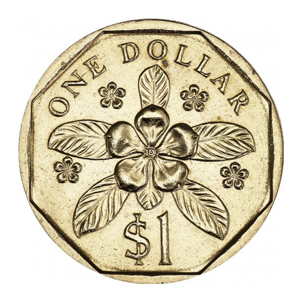 1 dollar coin Singapore (First series) (reverse)