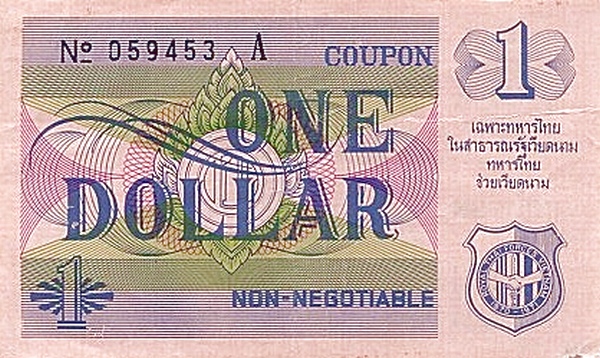 1 Dollar THB Banknote (1970 October Issue) 1970