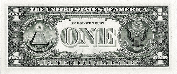1 Dollar USA Banknote (1928 Small Size Federal Reserve Notes) 2017 (reverse)