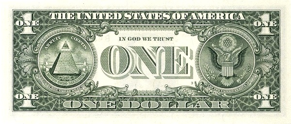 1 Dollar USA Banknote (1928 Small Size Federal Reserve Notes) 2021 (reverse)