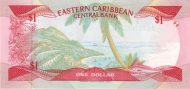 1 Dollar XCD Banknote (1985–1993 'Anguilla Named on Map' Issue) 1988-1989
