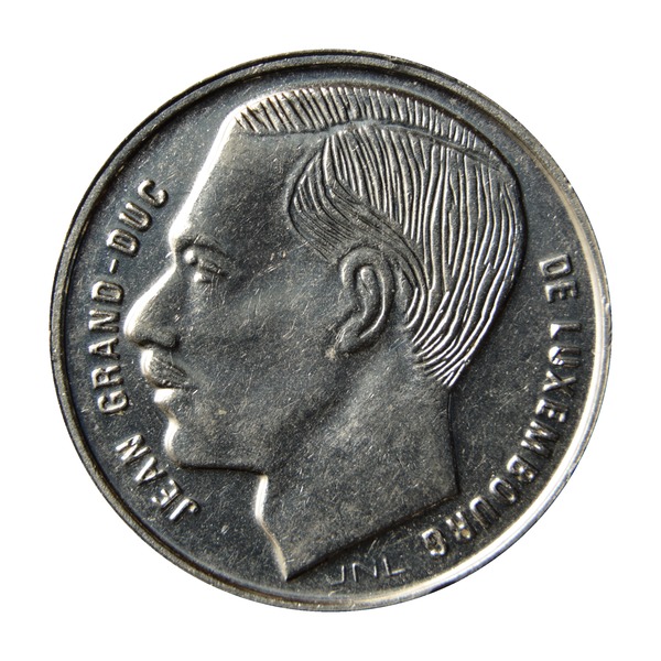 1 Franc coin (Grand Duke Jean, Nickel-Plated Steel)