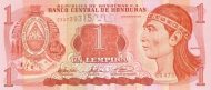 1 Honduran Lempira Banknote (Maya Ruins Of Copan)