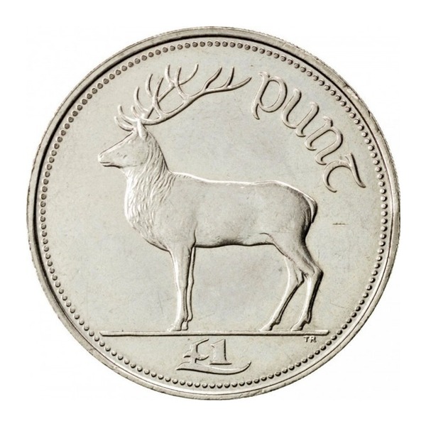 1 Irish Pound coin (reverse)
