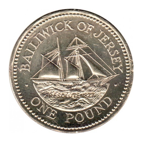 1 Jersey Pound coin (reverse)