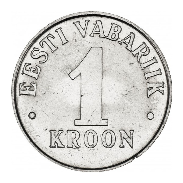 1 Kroon coin Estonia (reverse)