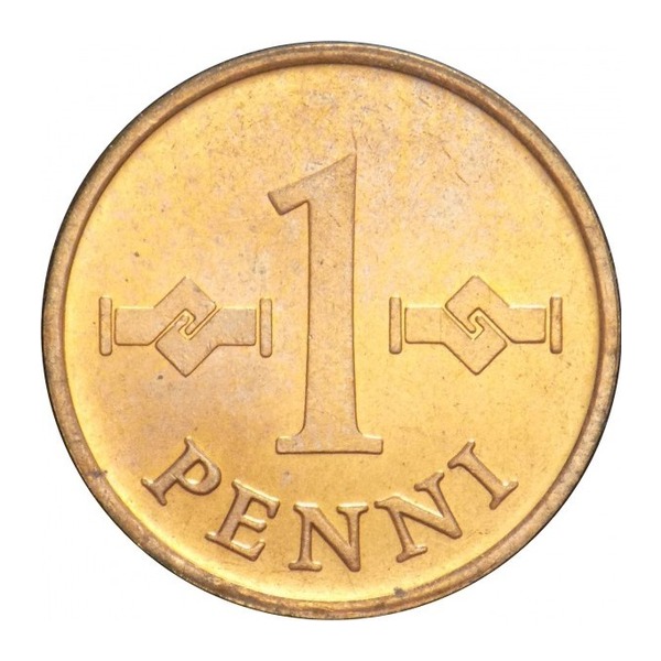 1 penni coin Finland (aluminium) (reverse)