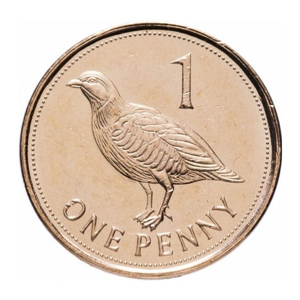 1 Penny coin Gibraltar (reverse)