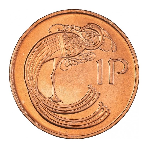 1 Penny coin Ireland (reverse)