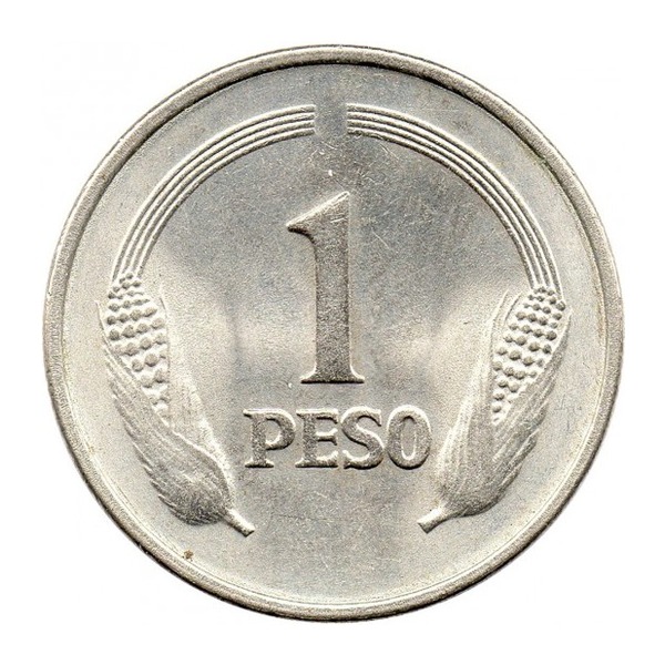 1 Peso coin Colombia (reverse)
