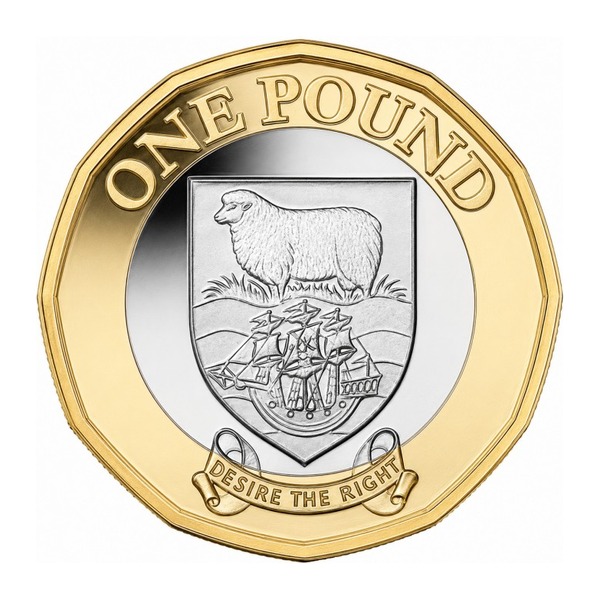 1 pound coin Falkland Islands (reverse)