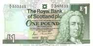1 Pound Sterling GBR Banknote (Royal Bank of Scotland Issue) 1987