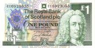 1 Pound Sterling GBR Banknote (Royal Bank of Scotland Issue) 1992