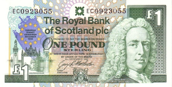1 Pound Sterling GBR Banknote (Royal Bank of Scotland Issue) 1992