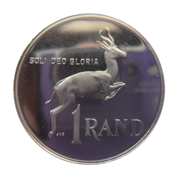 1 Rand coin (Springbok, 1977-1989) (reverse)