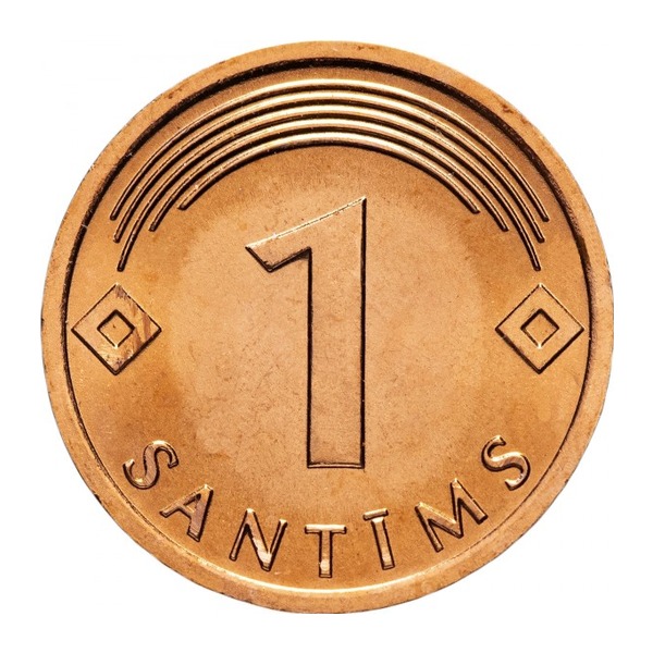 1 Santims coin Latvia (reverse)