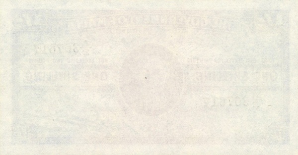1 Shilling MLT Banknote (George VI Issue) 1943 (reverse)