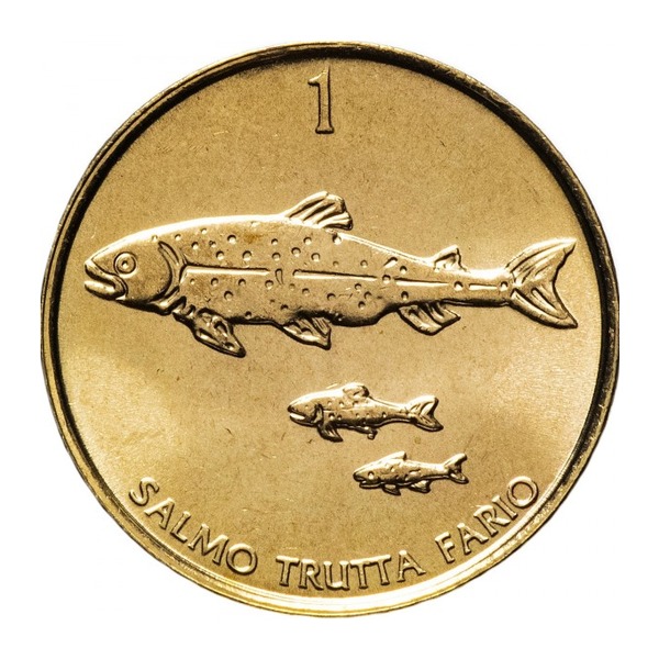 1 Slovenian Tolar coin (reverse)