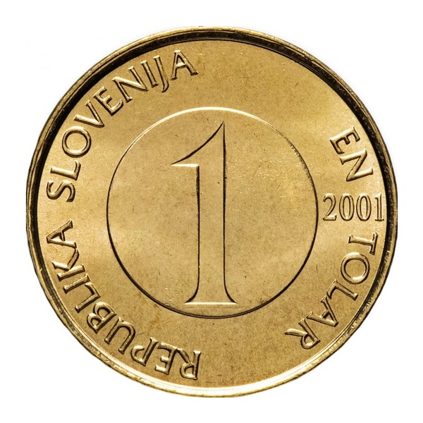 1 Slovenian Tolar coin